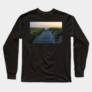 Sunrise on Scusset Beach State Reservation Sagamore MA Cape Cod Long Sleeve T-Shirt